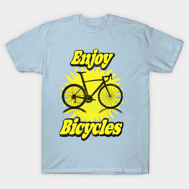 Enjoy Bicycles T-Shirt by Crooked Skull